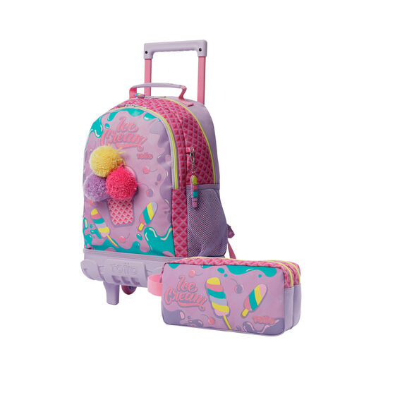 Kit escolar mochila de ruedas + estuche Ice Pop image number 1
